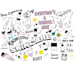 design home, office wall art, doodles, and decals