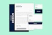 design business card, letterhead, envelope and qr code