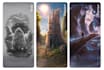 draw fantasy background and landscape