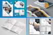 design corporate brochure, catalog, bifold template indesign