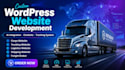 design logistics website, freight, courier, trucking, shipping, cargo website