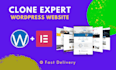 design, redesign, duplicate or clone revamp wordpress website development