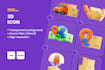 create trendy 3d icon and illustration for web or apps