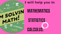 be tutor in statistics and probability