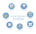 design doodle icon set for app and website