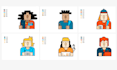 design vector art characters and icons