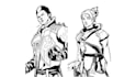 draw black and white characters form valorant