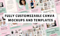 design canva instagram template mock up fully  customizable
