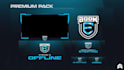 provide twitch logo,twitch overlay, panel, alerts