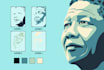 design multi layer stencil vector portrait art