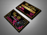 do glitter business card and thank you card design