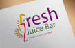 create fruit, juice bar,  pizza, drink, restaurant,  logo