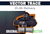 perfectly trace your logo to vector and do vector tracing