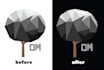 logo to vector tracing, image to vector, raster to vector, vector trace, revamp
