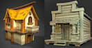 create low poly 3d models, assets and props