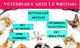 write SEO pet articles, dog training, and veterinary blog posts within 24 hours