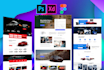 do web ui ux design and ui landing page by PSD xd figma