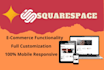design or redesign squarespace website for ecommerce website