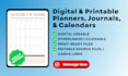 design customize calendar, planners, journals, ebooks, and stationery