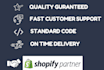 shopify store developer fix customized liquid code and bugs