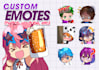 create custom twitch emotes chibi style