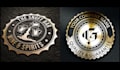 design professional 3d badge gold metallic logo