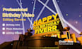 create a movie style happy birthday intro with slideshow