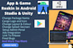 develop, reskin, redesign, modify or set up your app or game for android and ios
