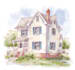 make a sketch and watercolor portraits of houses and places