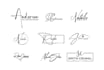 design handwritten, signature, scripted, cursive logo