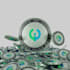 design logo gold coin 3d spining animation, token, crypto, nft