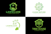 do lawn care landscape eco agriculture irrigation garden farm mowing logo design