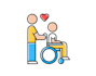 design super disabilities logo with satisfaction guaranteed