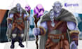 design dnd character art, fantasy character illustration for concept art