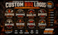 design modern vintage BBQ grill smokehouse and bar logo