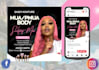 create hair extension, beauty, salon flyer, event flyer