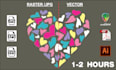 convert logo or raster to vector within 2 hours