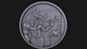 sculpt printable coin 3d model,based on your reference