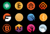 do crypto, cryptocurrency, crypto token and crypto coin logo in 4 hours