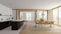 create a 3d model and realistic interior rendering