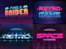 make an 80s style retro text logo
