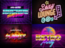 make an 80s style retro text logo