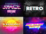 make an 80s style retro text logo