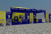 rendering 3d booth exhibition outdoor