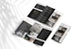 design trifold, c fold, bifold brochure, standee banner, roll up banner