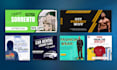 design social media banners, linkedin, facebook, youtube