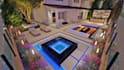 design front garden, backyard, swimming pool, villa landscape