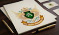 design luxury heraldic crest, coat of arms and royal modern logo