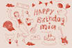 create cute doodle art pattern illustrations