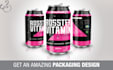 design custom can label or bottle label design